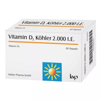 VITAMIN D3 KÖHLER 2.000 I.U. capsules, 60 st