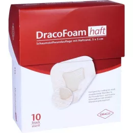 DRACOFOAM Zelfklevend foam wondverband 5x5 cm, 10 stuks