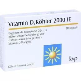 VITAMIN D3 KÖHLER 2.000 I.U. capsules, 20 st