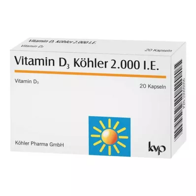 Vitamine D3 Köhler 2000 IE capsules, 20 st Vitamine D3 Köhler 2000 IE capsules, 20 st