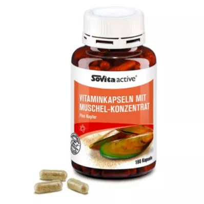 SOVITA ACTIVE Vitamine capsules met mosselconcentraat, 180 stuks SOVITA ACTIVE Vitamine capsules met mosselconcentraat, 180 stuks