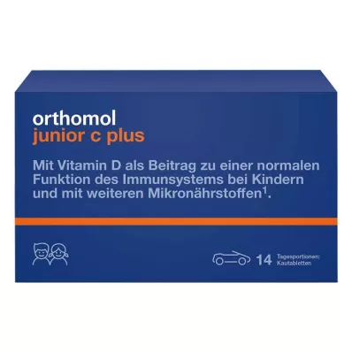 Orthomol Junior C plus kauwtabletten mandarijn, 14 st Orthomol Junior C plus kauwtabletten mandarijn, 14 st