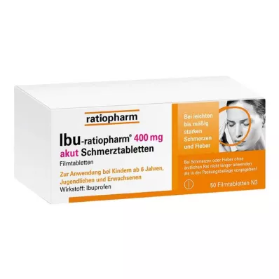 IBU-ratiopharm® 400 mg acute pijntabletten, 50 stuks IBU-ratiopharm® 400 mg acute pijntabletten, 50 stuks