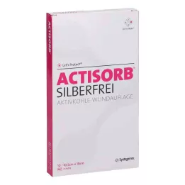ACTISORB SILBERFREI 10,5x19 cm actieve kool, 10 stuks
