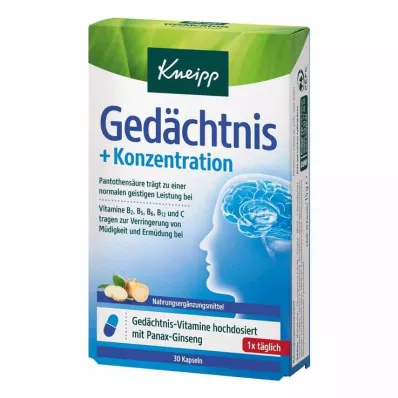 Kneipp-geheugen + concentratiecapsules, 30 st