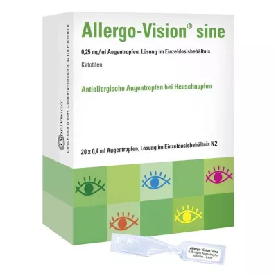 Allergo-Vision® sinusoogdruppels in een verpakking voor éénmalig gebruik, 20X0,4 ml