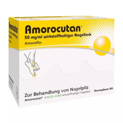 AMOROCUTAN 50 mg/ml nagellak met werkzame stof, 6 ml AMOROCUTAN 50 mg/ml nagellak met werkzame stof, 6 ml