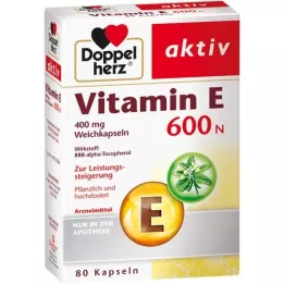 DOPPELHERZ Vitamine E 600 N Softgels, 80 Capsules