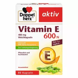 DOPPELHERZ Vitamine E 600 N Softgels, 80 Capsules