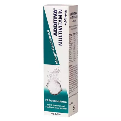 Additiva Multivitamine + Mineral Mango R bruistabletten, 20 st Additiva Multivitamine + Mineral Mango R bruistabletten, 20 st