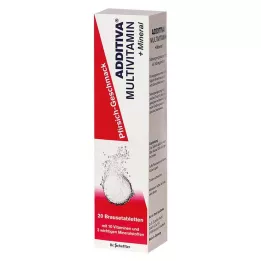 ADDITIVA Multivit. + Mineraal Perzik R bruistablet, 20 stuks