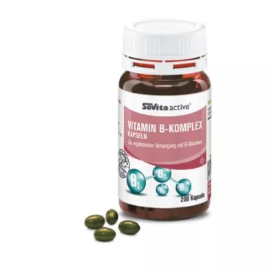 Sovita actieve vitamine B-complex capsules (200 stuks) Sovita actieve vitamine B-complex capsules (200 stuks)