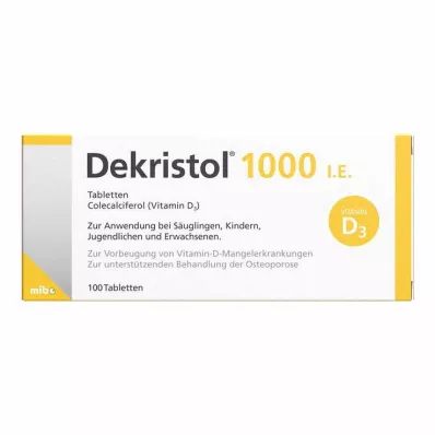 DEKRISTOL 1000 I.U. tabletten, 100 stuks