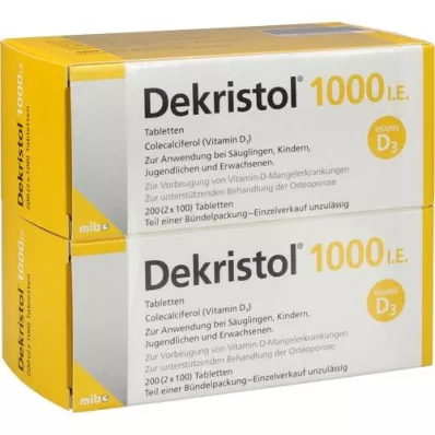 DEKRISTOL 1000 I.U. tabletten, 200 stuks