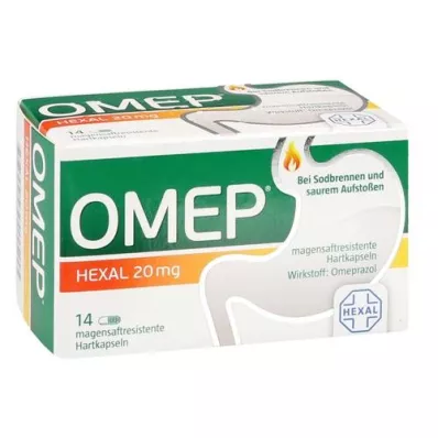 OMEP HEXAL 20 mg harde capsules met enterische laag, 14 st