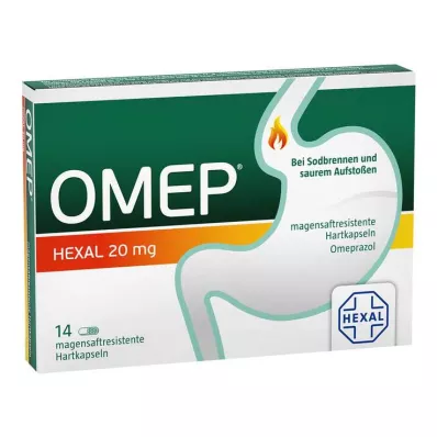OMEP HEXAL 20 mg harde capsules met enterische laag, 14 st OMEP HEXAL 20 mg harde capsules met enterische laag, 14 st