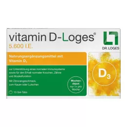 VITAMIN D-LOGES 5,600 I.U. wekelijkse depot kauwtabletten, 15 stuks