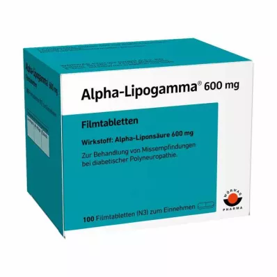 ALPHA-LIPOGAMMA 600 mg filmomhulde tabletten, 100 stuks ALPHA-LIPOGAMMA 600 mg filmomhulde tabletten, 100 stuks
