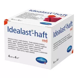 IDEALAST-klevend kleurverband 4 cmx4 m rood, 1 st