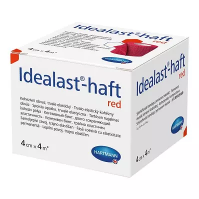IDEALAST-klevend kleurverband 4 cmx4 m rood, 1 st
