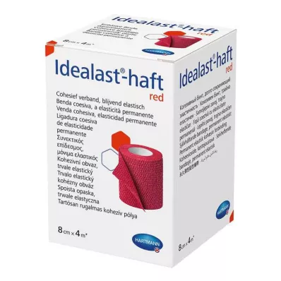 IDEALAST-klevend kleurverband 8 cm x 4 m rood, 1 st