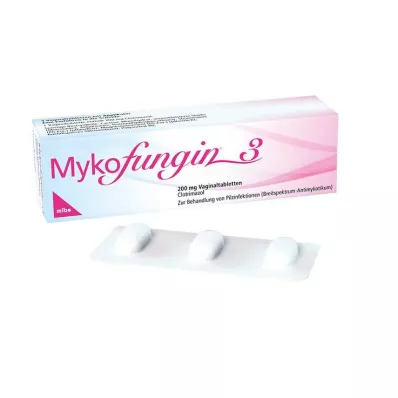 MYKOFUNGIN 3 vaginale tabletten 200 mg, 3 stuks MYKOFUNGIN 3 vaginale tabletten 200 mg, 3 stuks