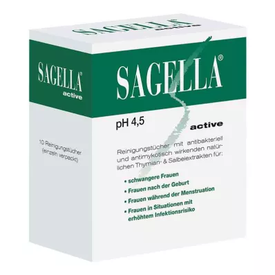 SAGELLA actieve reinigingsdoekjes, 10 stuks SAGELLA actieve reinigingsdoekjes, 10 stuks