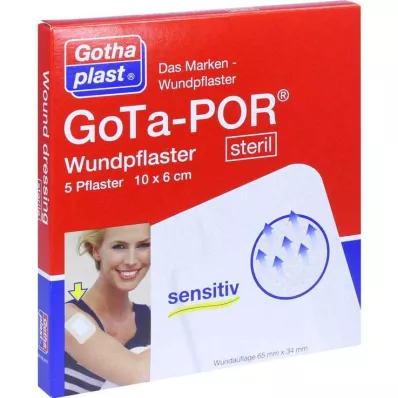 Gota-Por wondpleister steriel 60x100 mm, 5 st Gota-Por wondpleister steriel 60x100 mm, 5 st