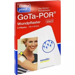 GOTA-POR Wondpleister steriel 100x150 mm, 5 st