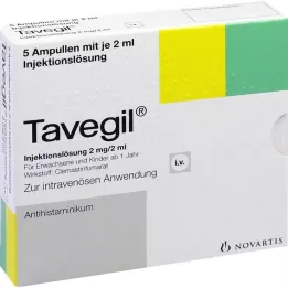 TAVEGIL Oplossing voor injectie 2 mg/2 ml ampullen, 5X2 ml