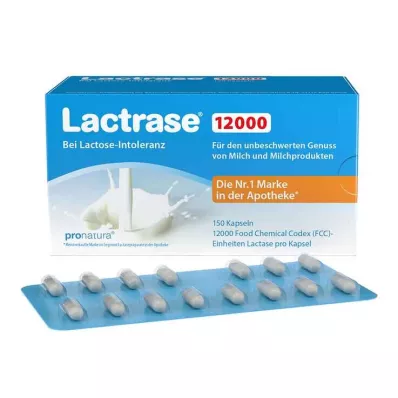 Lactrase 12.000 FCC capsules, 150 stuks Lactrase 12.000 FCC capsules, 150 stuks