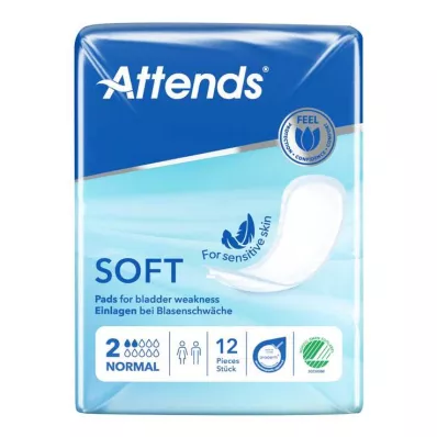 Attends Soft 2 normale inlegzolen anatomisch, 12 stuks Attends Soft 2 normale inlegzolen anatomisch, 12 stuks