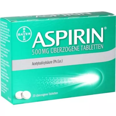 ASPIRIN 500 mg omhulde tabletten, 20 st