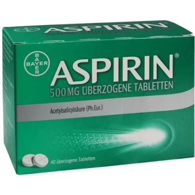 ASPIRIN 500 mg omhulde tabletten, 40 stuks