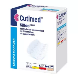 CUTIMED Siltec Plus schuimverband 10x10 cm lijm, 12 stuks