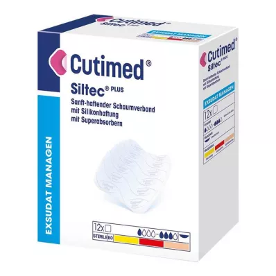 CUTIMED Siltec Plus schuimverband 10x10 cm lijm, 12 stuks