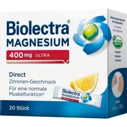 BIOLECTRA Magnesium 400 mg ultra Direct Citroen, 20 st