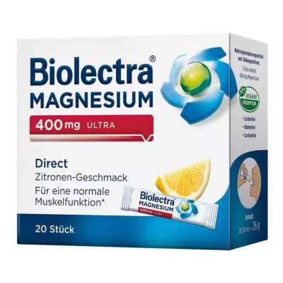 BIOLECTRA Magnesium 400 mg ultra Direct Citroen, 20 st BIOLECTRA Magnesium 400 mg ultra Direct Citroen, 20 st