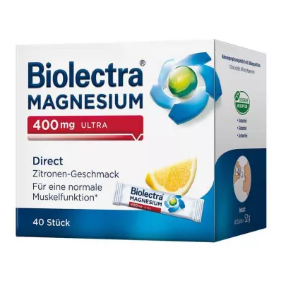 Biolectra Magnesium 400 mg ultra Direct Citroen, 40 st Biolectra Magnesium 400 mg ultra Direct Citroen, 40 st
