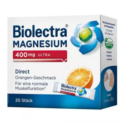 BIOLECTRA Magnesium 400 mg ultra Direct Orange, 20 st