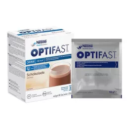 OPTIFAST home drink chocolade poeder, 8X55 g