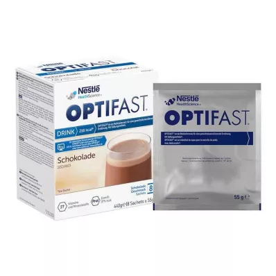 OPTIFAST home drink chocolade poeder, 8X55 g OPTIFAST home drink chocolade poeder, 8X55 g
