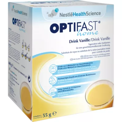 OPTIFAST home drink vanillepoeder, 8X55 g