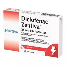 DICLOFENAC Zentiva 25 mg filmomhulde tabletten, 20 st