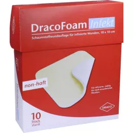 DRACOFOAM Infectieschuimverband 10x10 cm, 10 stuks