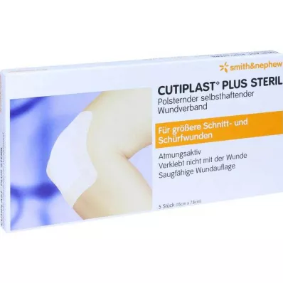 CUTIPLAST Plus steriel verband van 7,8x15 cm, 5 stuks CUTIPLAST Plus steriel verband van 7,8x15 cm, 5 stuks