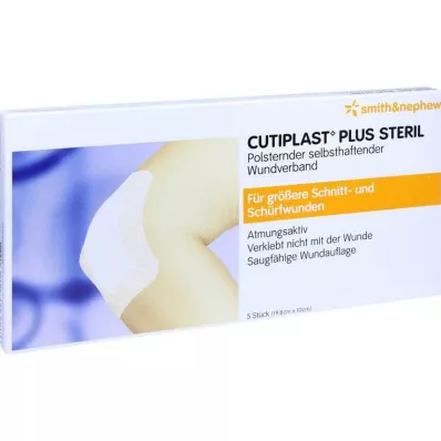 Cutiplast Plus steriel 10x19,8 cm verband, 5 st Cutiplast Plus steriel 10x19,8 cm verband, 5 st