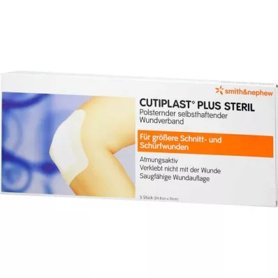 Cutiplast Plus steriel 10x24,8 cm verband, 5 st Cutiplast Plus steriel 10x24,8 cm verband, 5 st