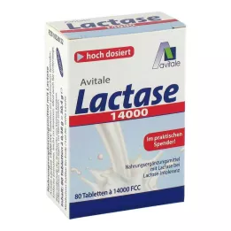 LACTASE 14.000 FCC Tabletten in dispenser, 80 stuks