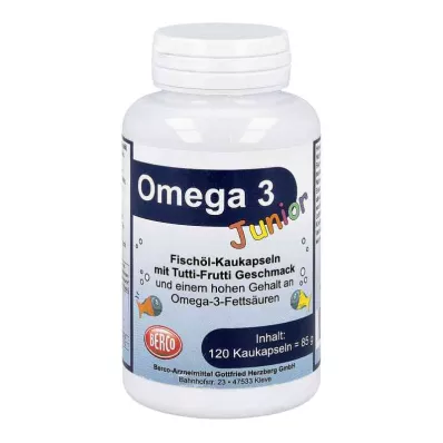 Omega 3 Junior Berco kauwcapsules (120 stuks) Omega 3 Junior Berco kauwcapsules (120 stuks)
